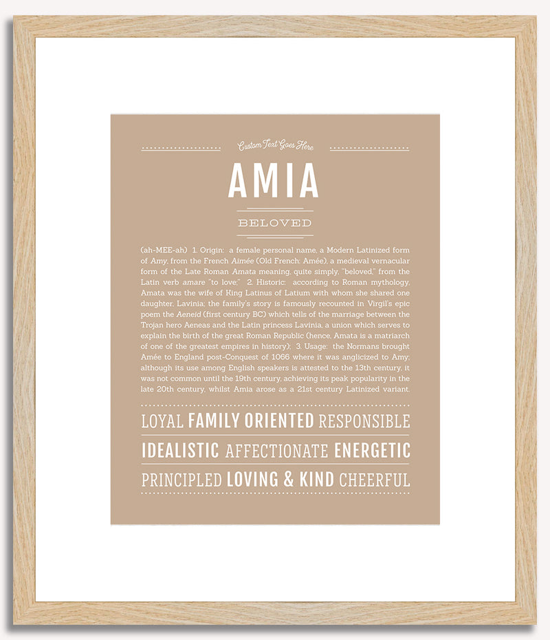 Amia | Name Art Print