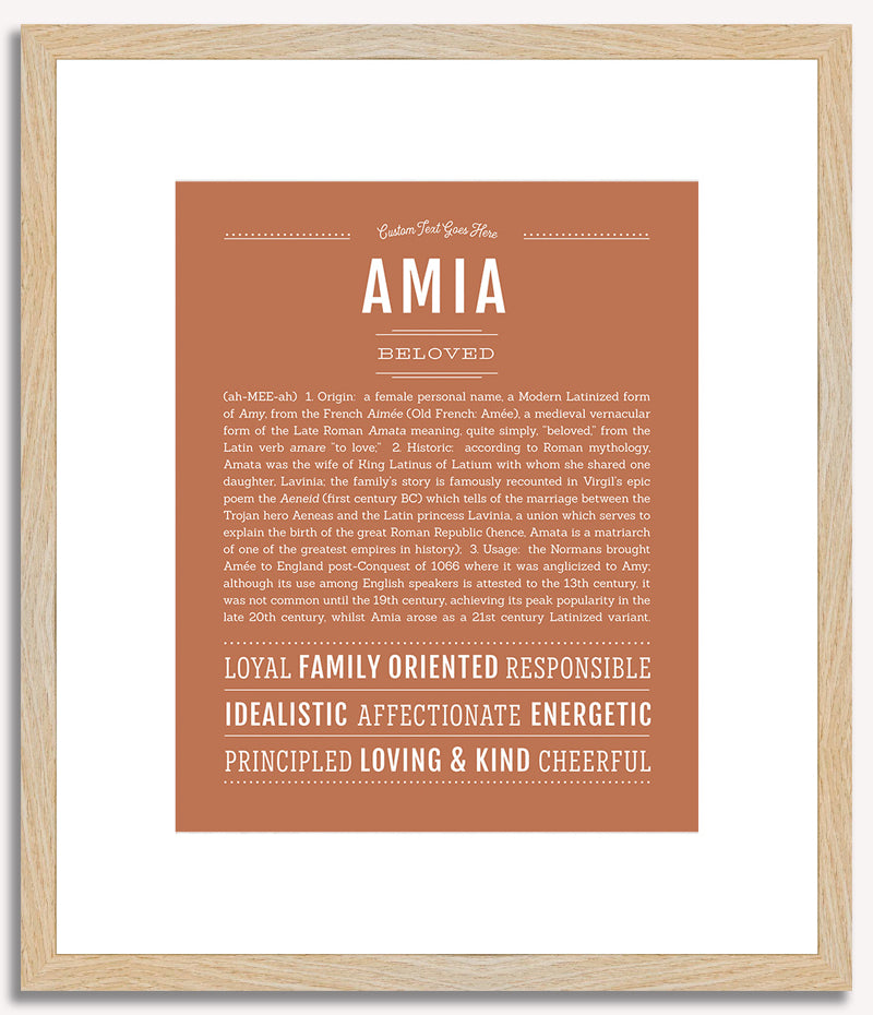 Amia | Name Art Print