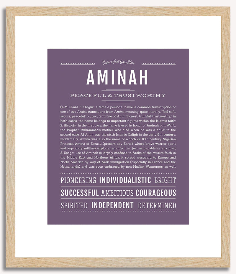 Aminah | Name Art Print