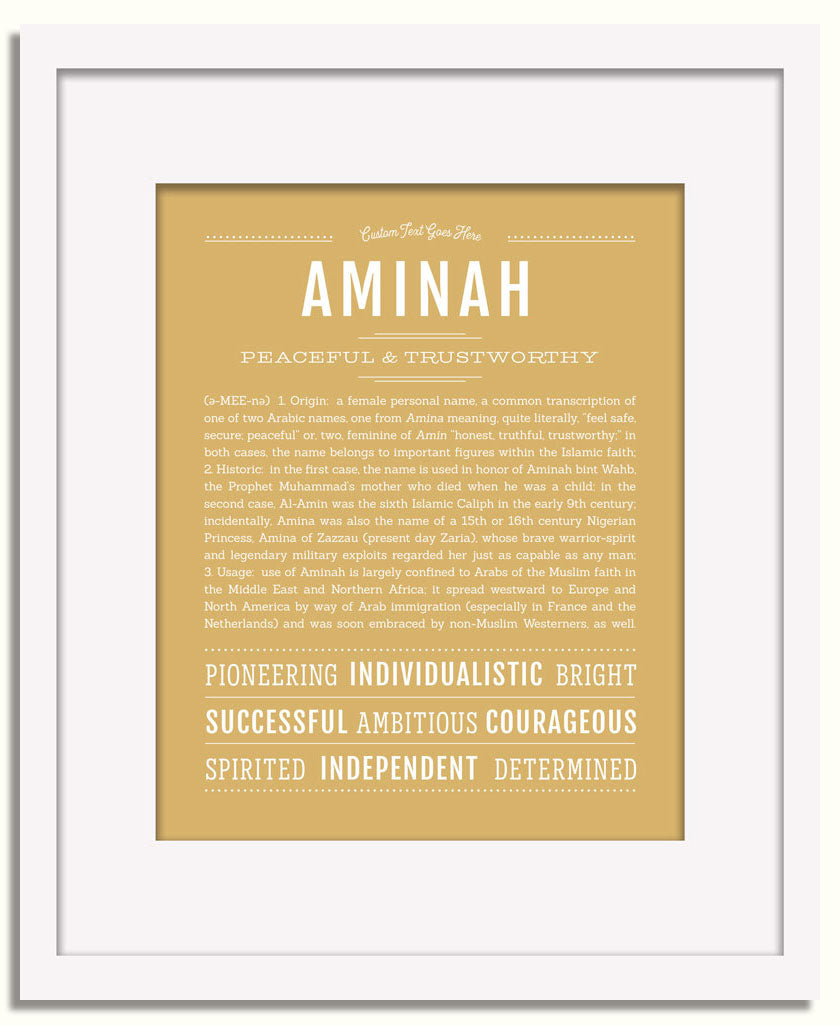 Frame Options | Matte Gold | White Frame, Matted