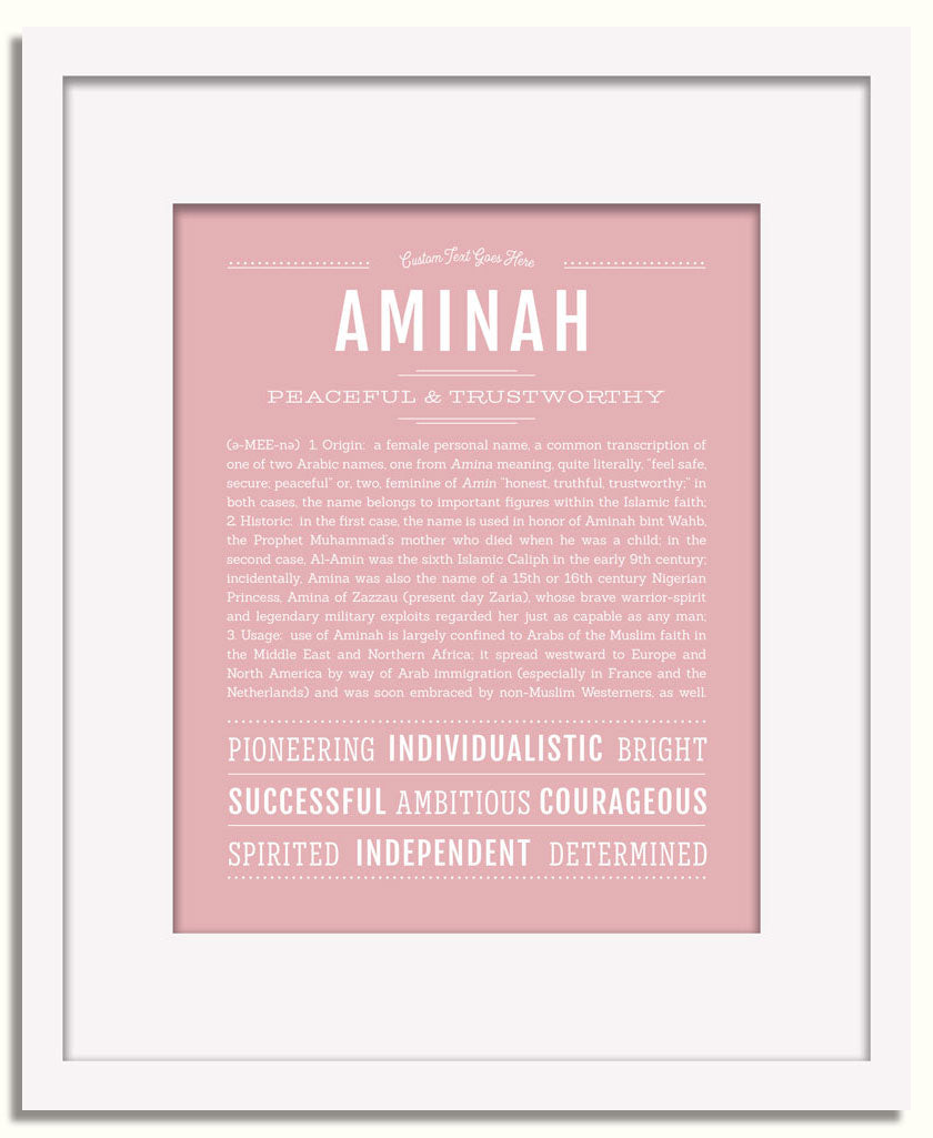 Frame Options | Dusty Rose | White Frame, Matted