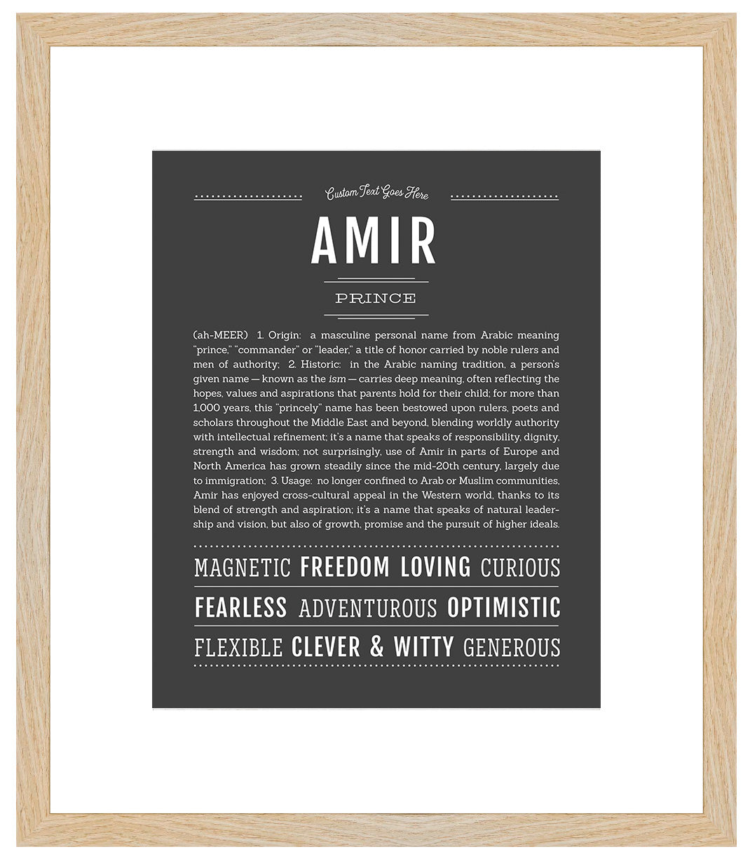 Frame Options | Charcoal Gray | Maple Frame, Matted