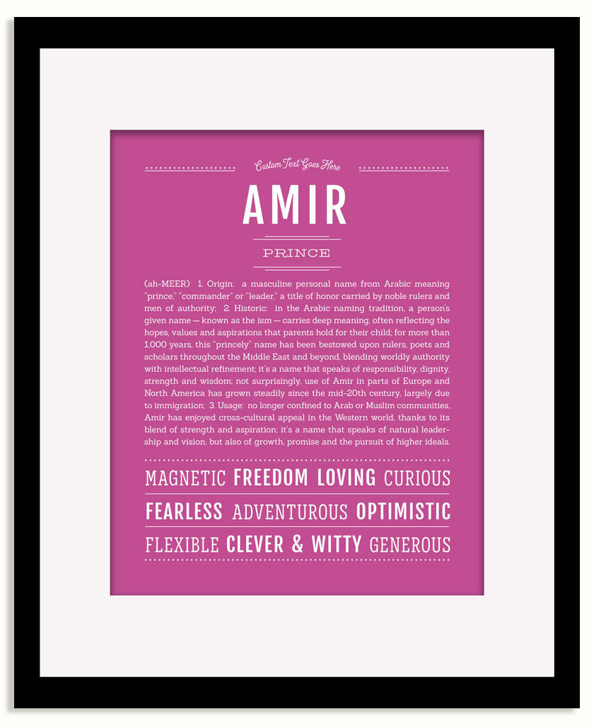 Frame Options | Dark Pink | Black Frame, Matted