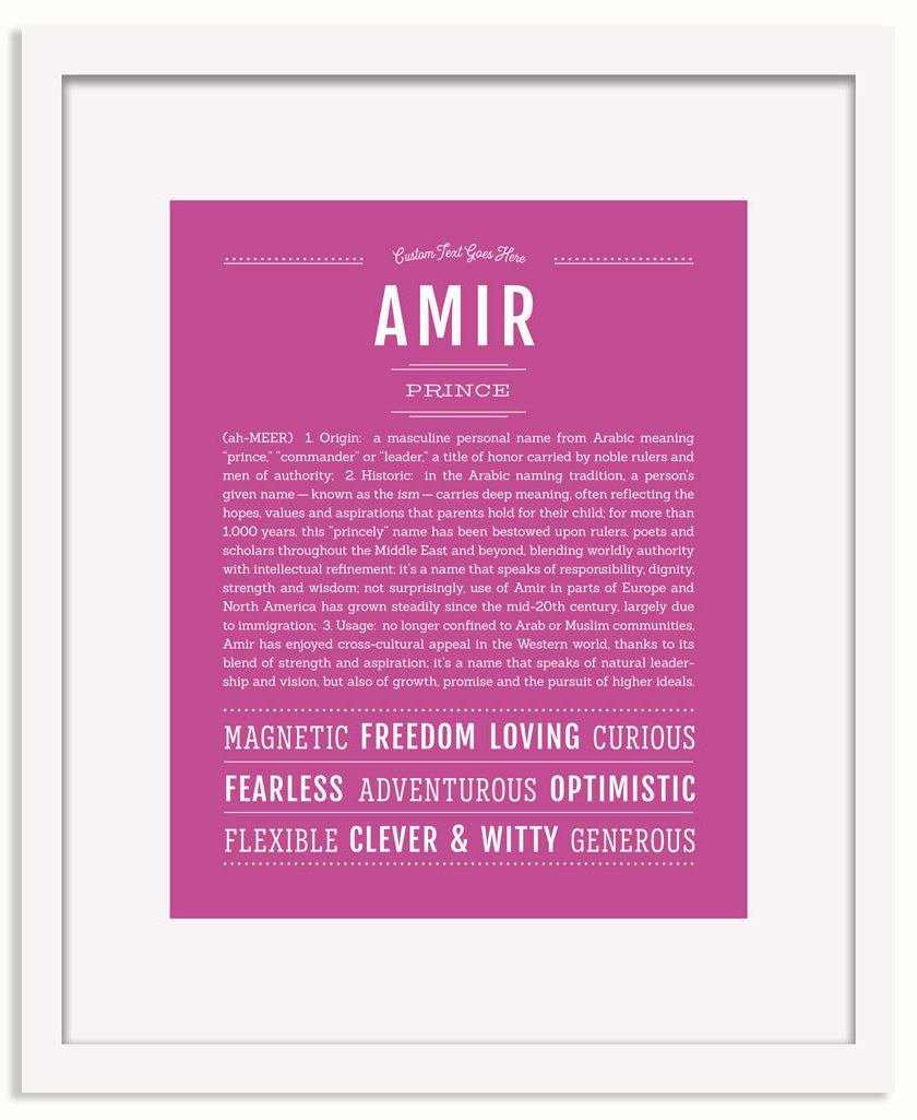 Frame Options | Dark Pink | White Frame, Matted