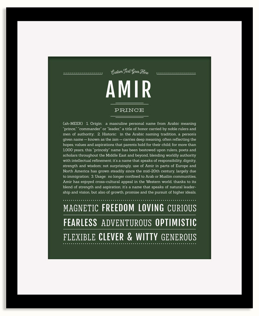 Frame Options | Deep Forest | Black Frame, Matted