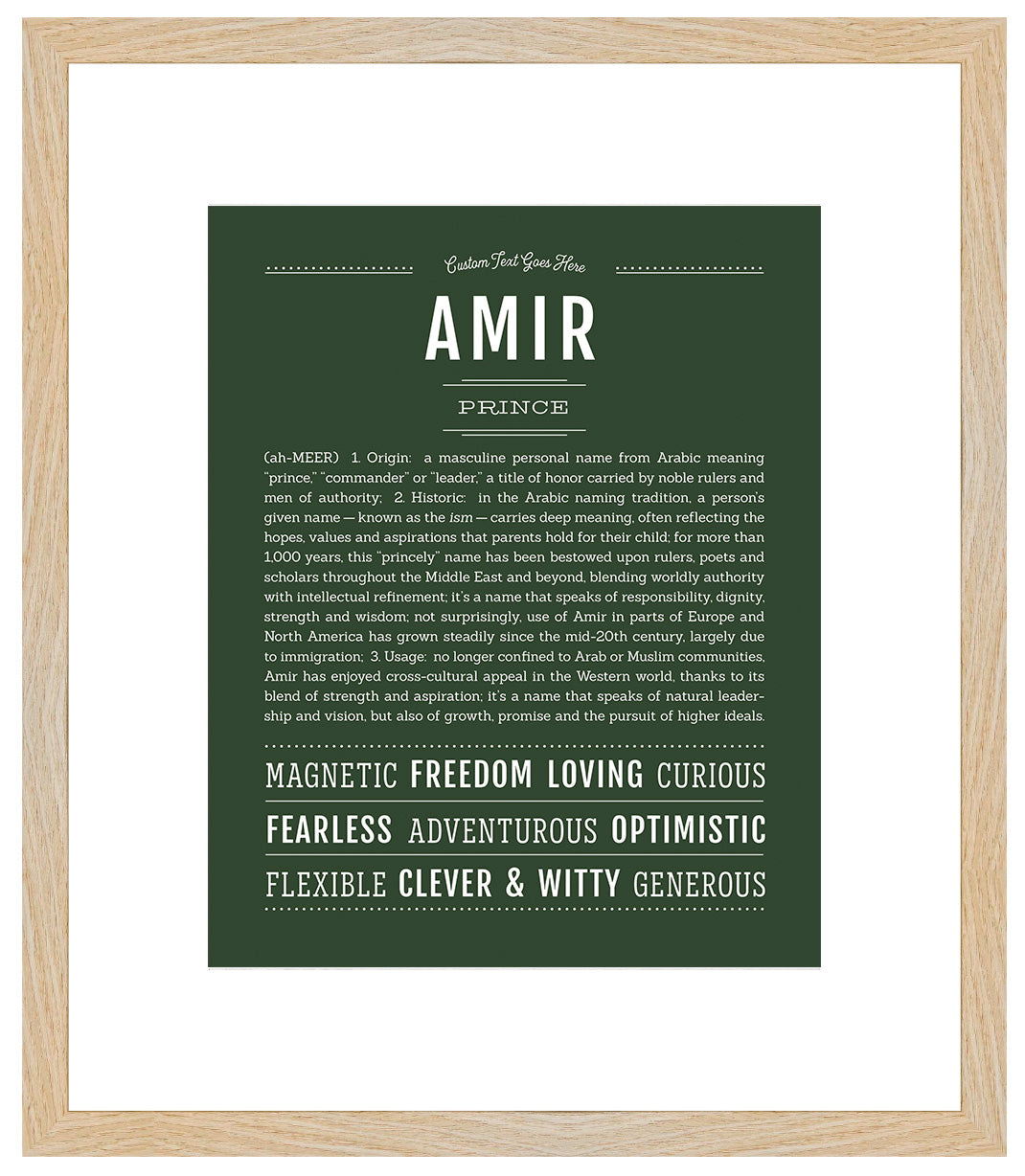 Frame Options | Deep Forest | Maple Frame, Matted