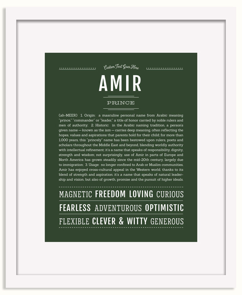Frame Options | Deep Forest | White Frame, Matted
