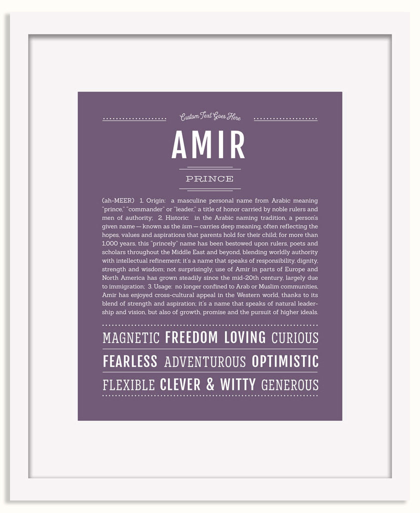 Frame Options | Deep Purple | White Frame, Matted