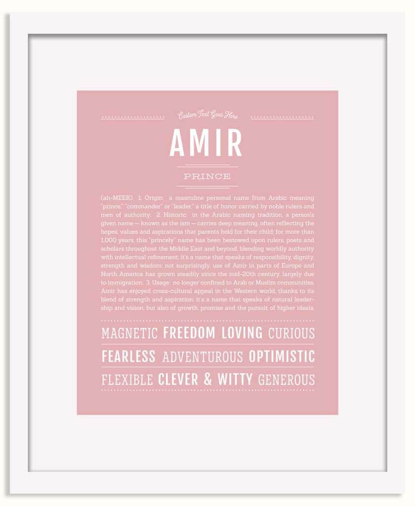 Frame Options | Dusty Rose | White Frame, Matted