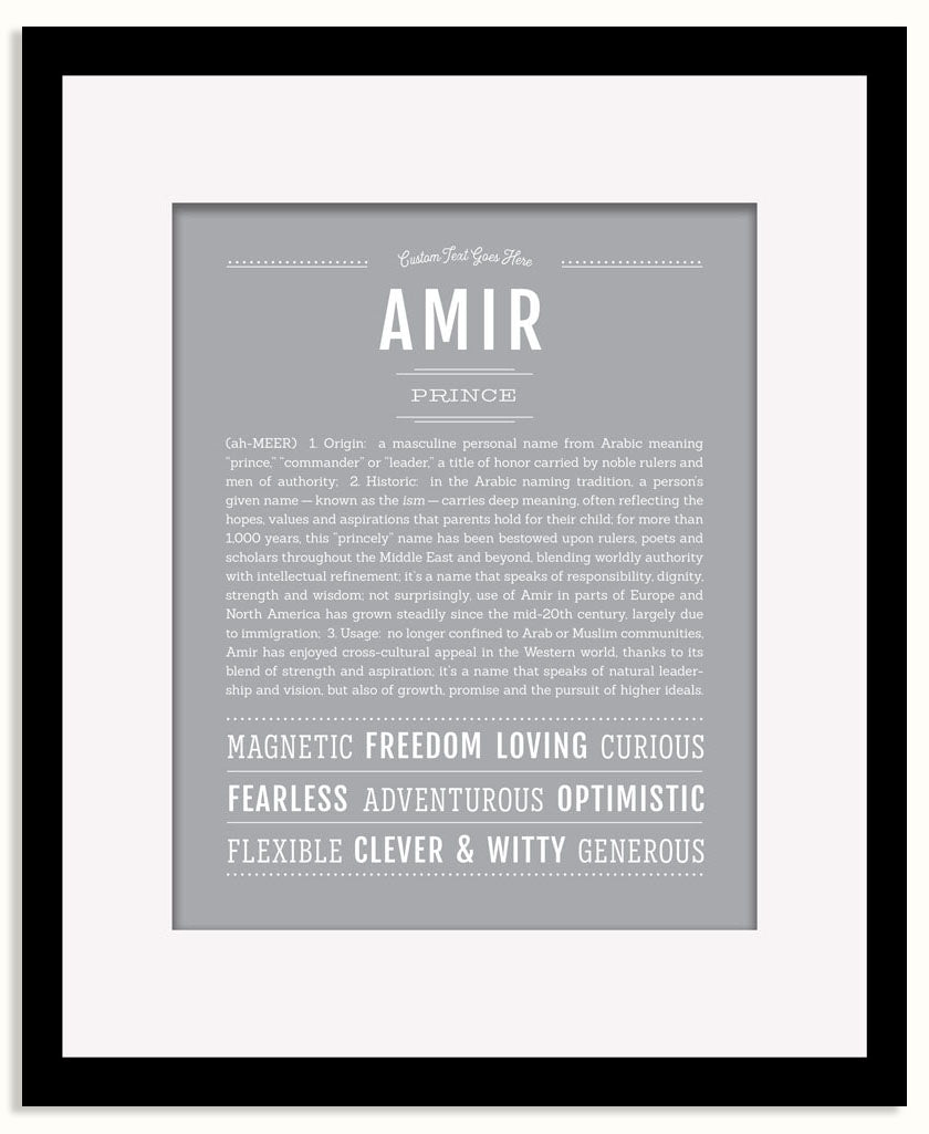 Frame Options | Light Gray | Black Frame, Matted