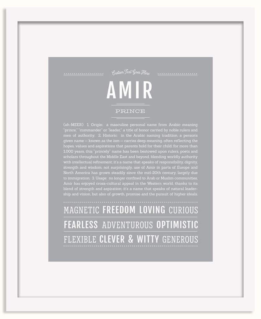 Frame Options | Light Gray | White Frame, Matted
