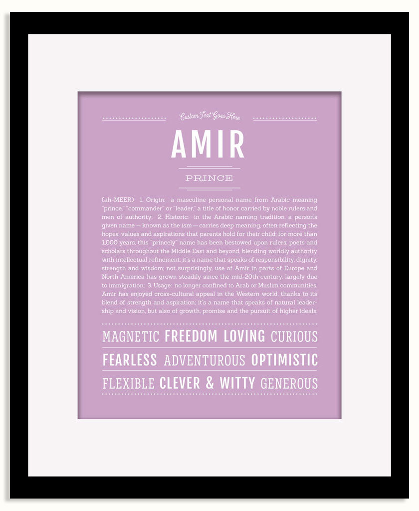 Frame Options | Lilac | Black Frame, Matted
