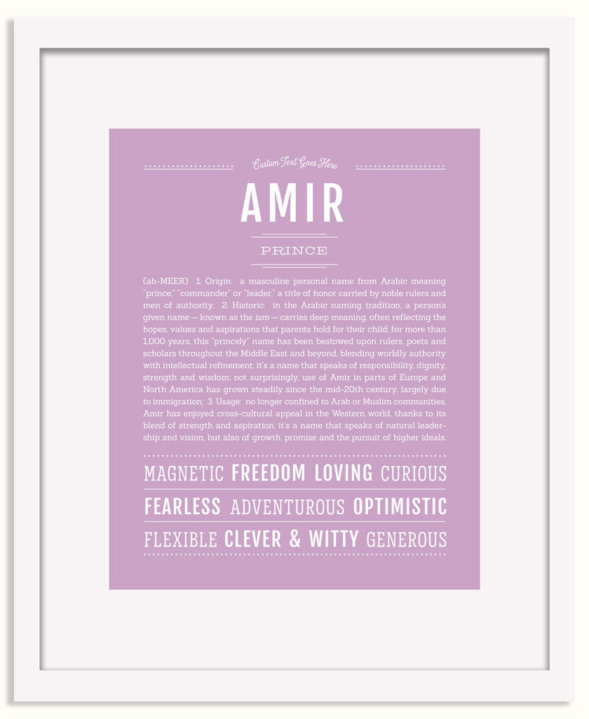 Frame Options | Lilac | White Frame, Matted