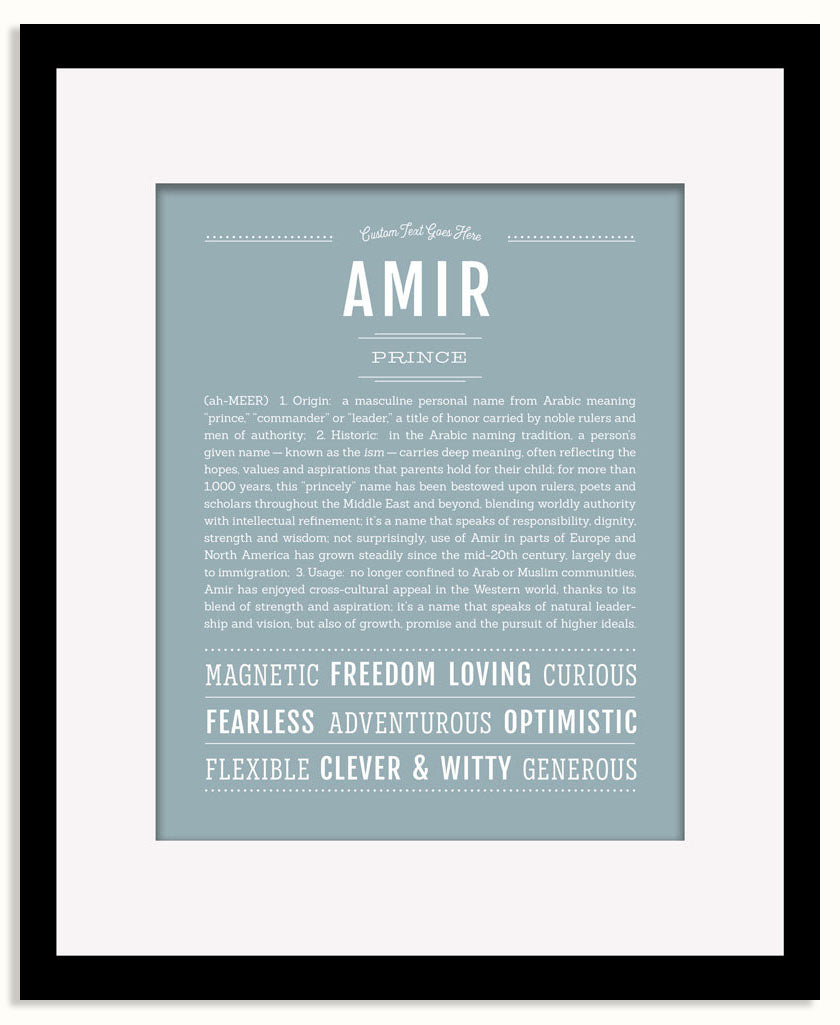 Frame Options | Powder Blue | Black Frame, Matted