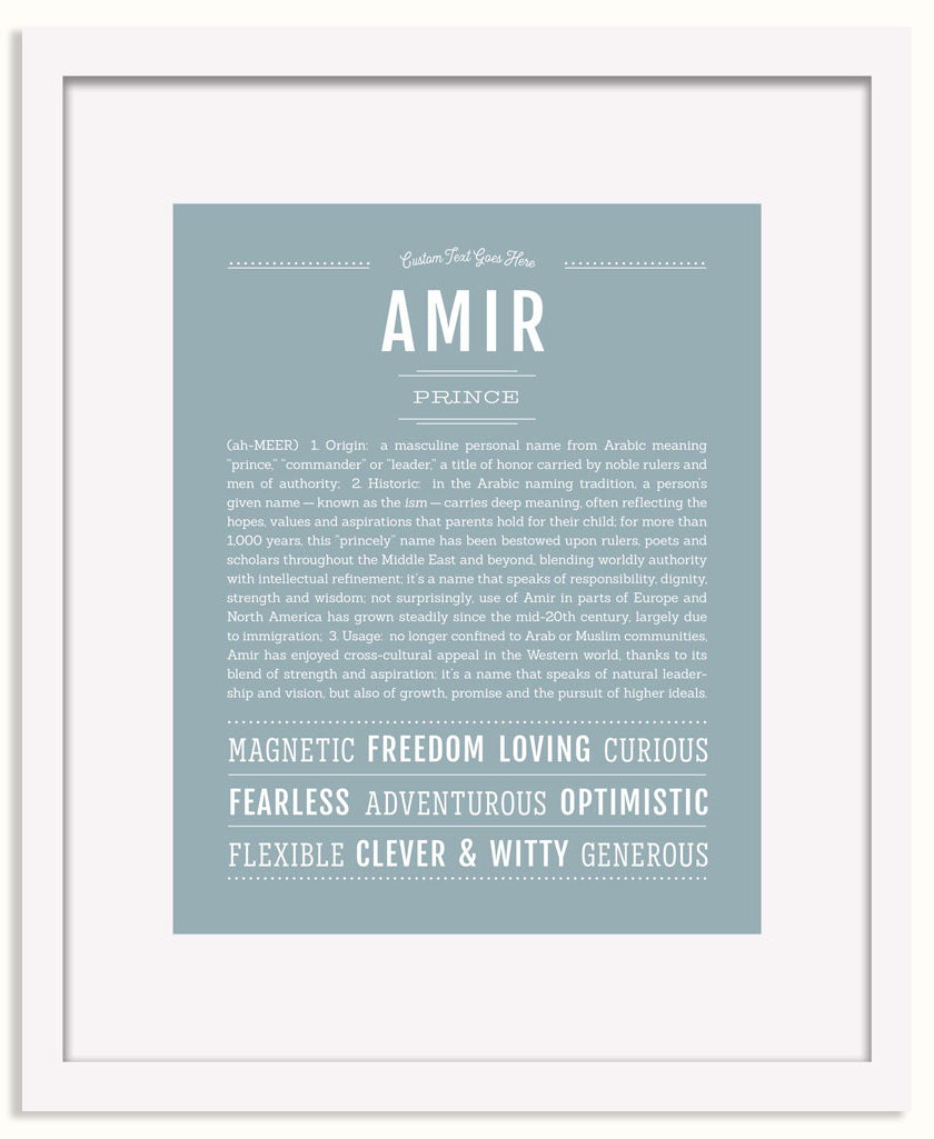 Frame Options | Powder Blue | White Frame, Matted