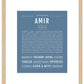 Frame Options | Steele Blue | Maple Frame, Matted
