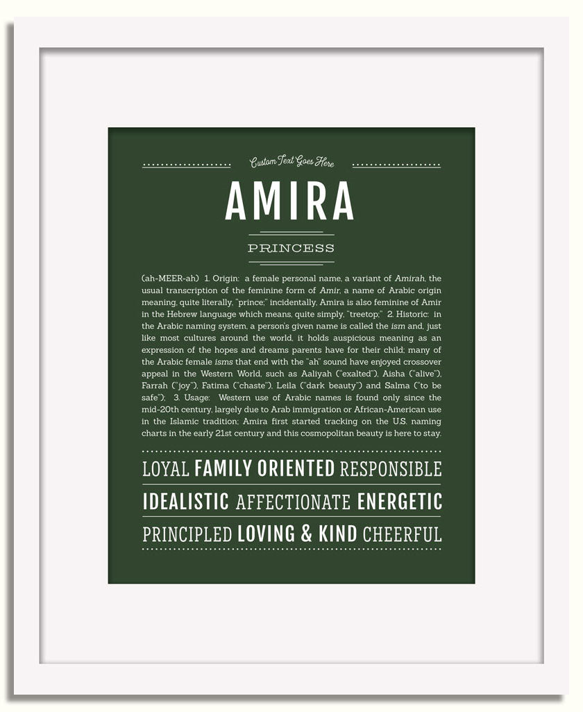 Frame Options | Deep Forest | White Frame, Matted