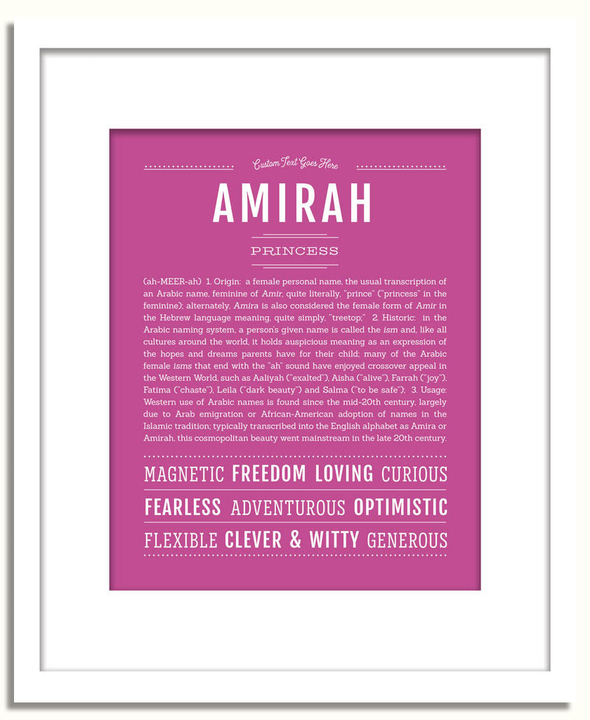 Frame Options | Dark Pink | White Frame, Matted