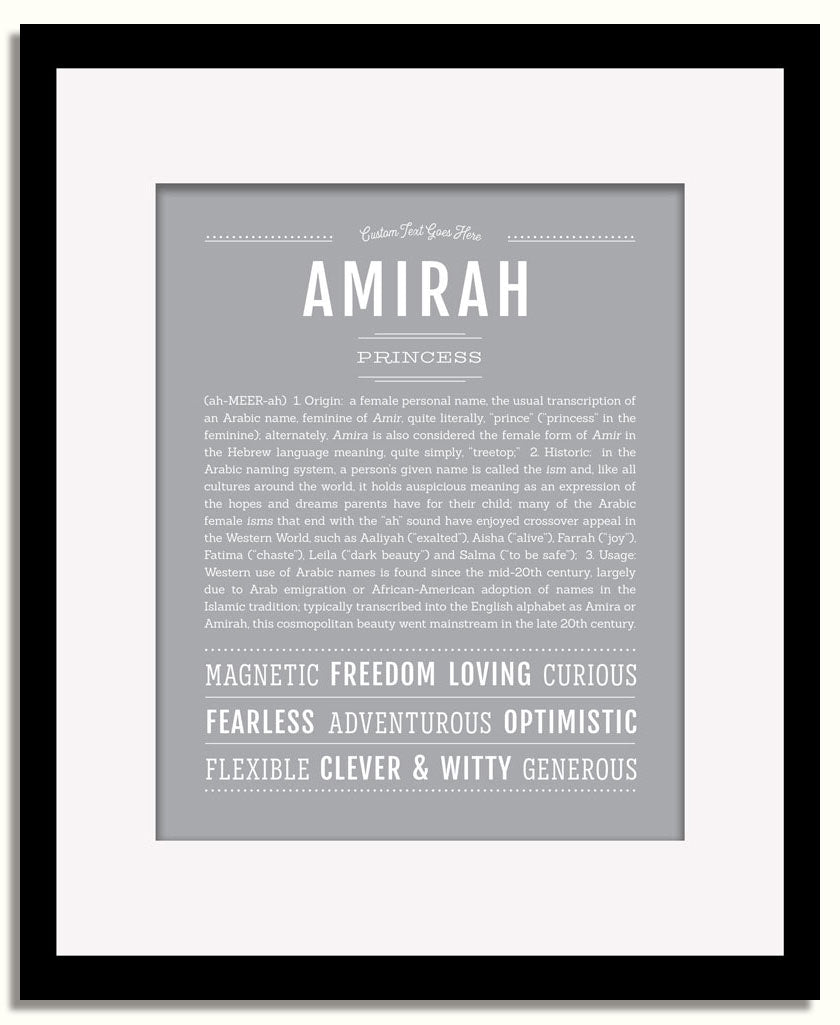 Frame Options | Sage | Black Frame, Matted