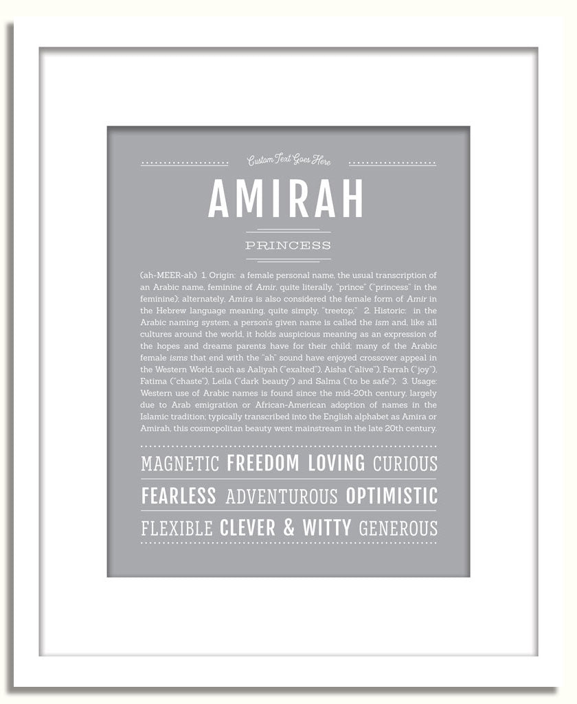 Frame Options | Light Gray | White Frame, Matted