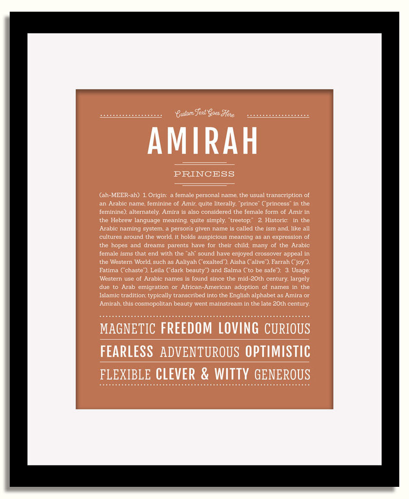 Frame Options | Terra Cotta | Black Frame, Matted