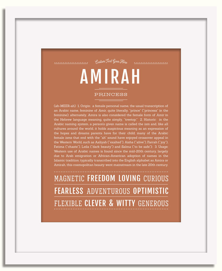 Frame Options | Terra Cotta | White Frame, Matted