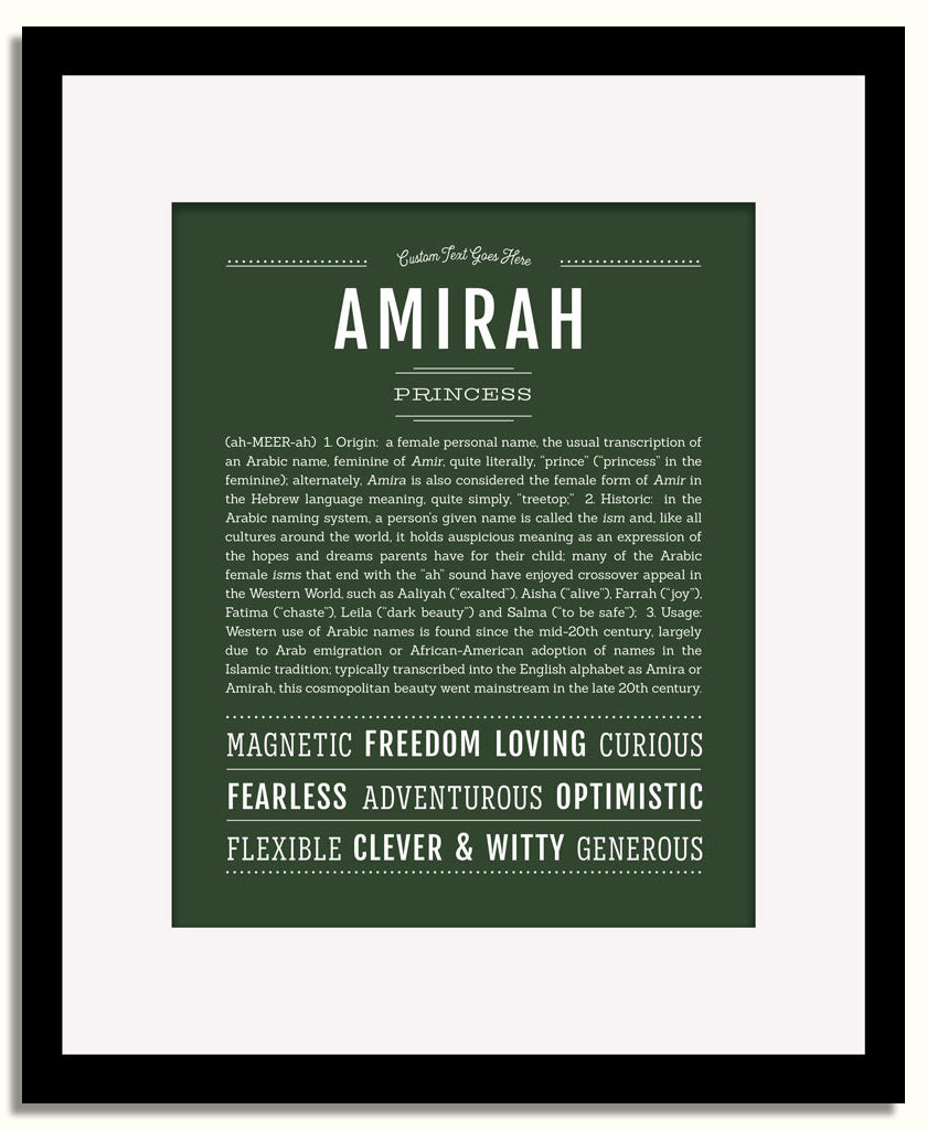 Frame Options | Deep Forest | Black Frame, Matted