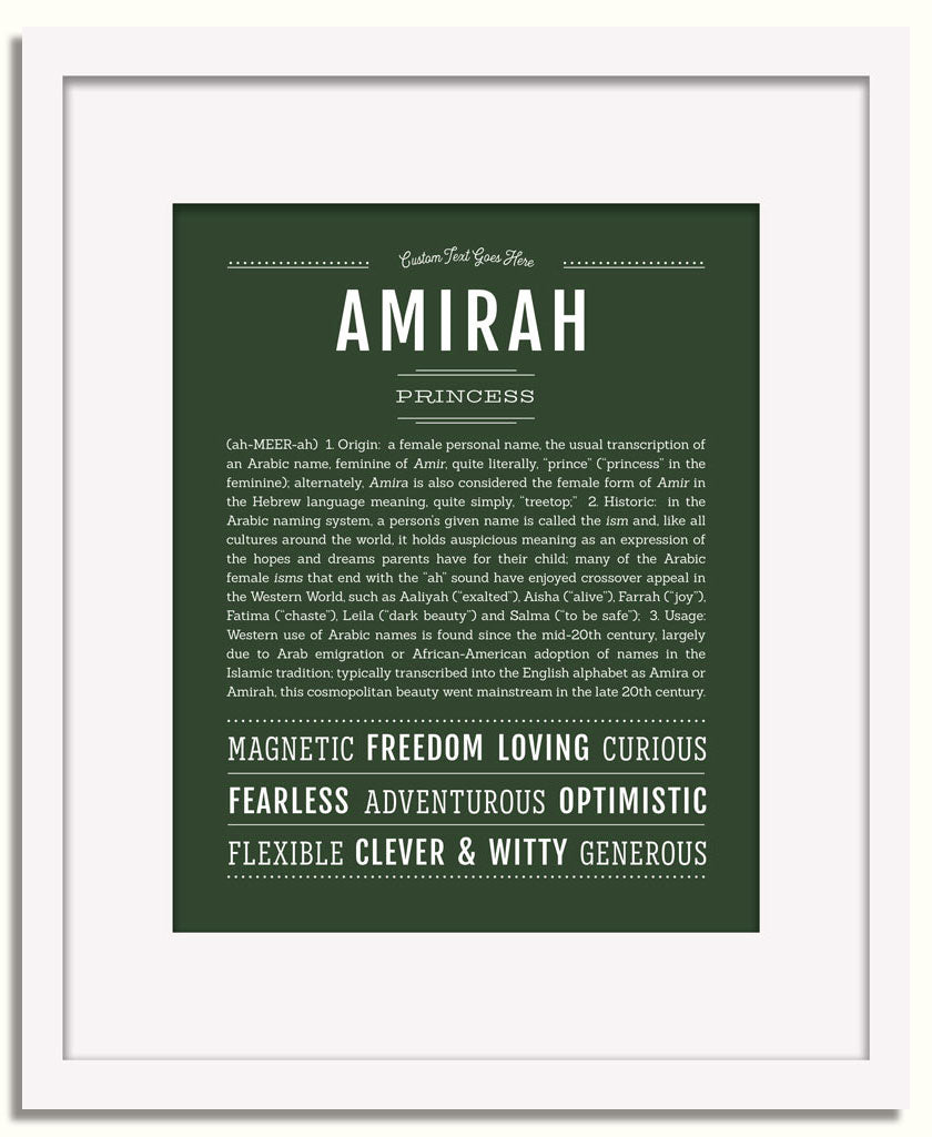 Frame Options | Deep Forest | White Frame, Matted