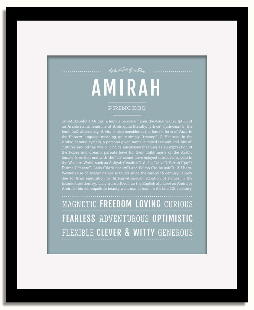 Frame Options | Powder Blue | Black Frame, Matted