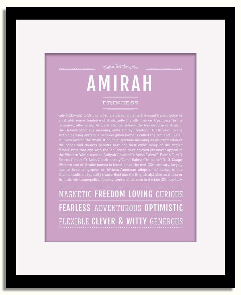 Frame Options | Lilac | Black Frame, Matted