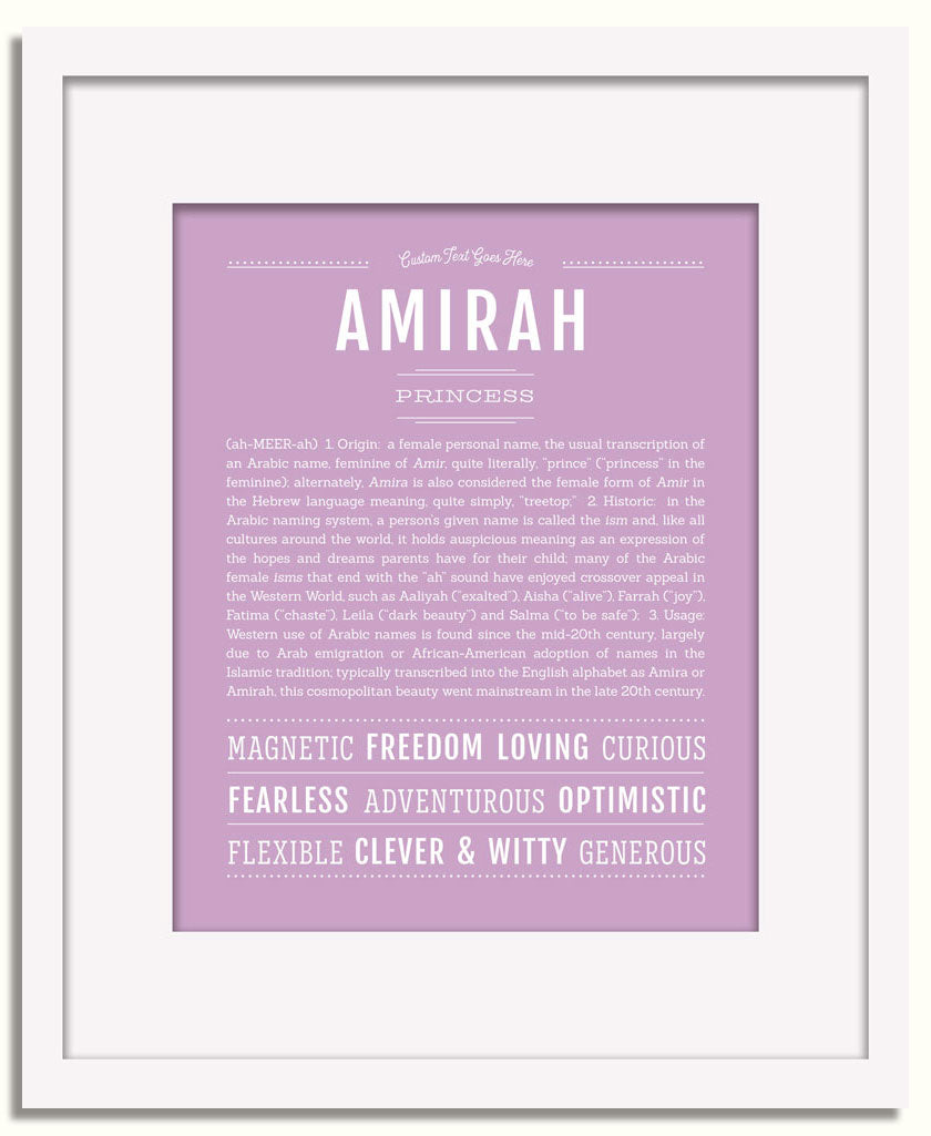 Frame Options | Lilac | White Frame, Matted