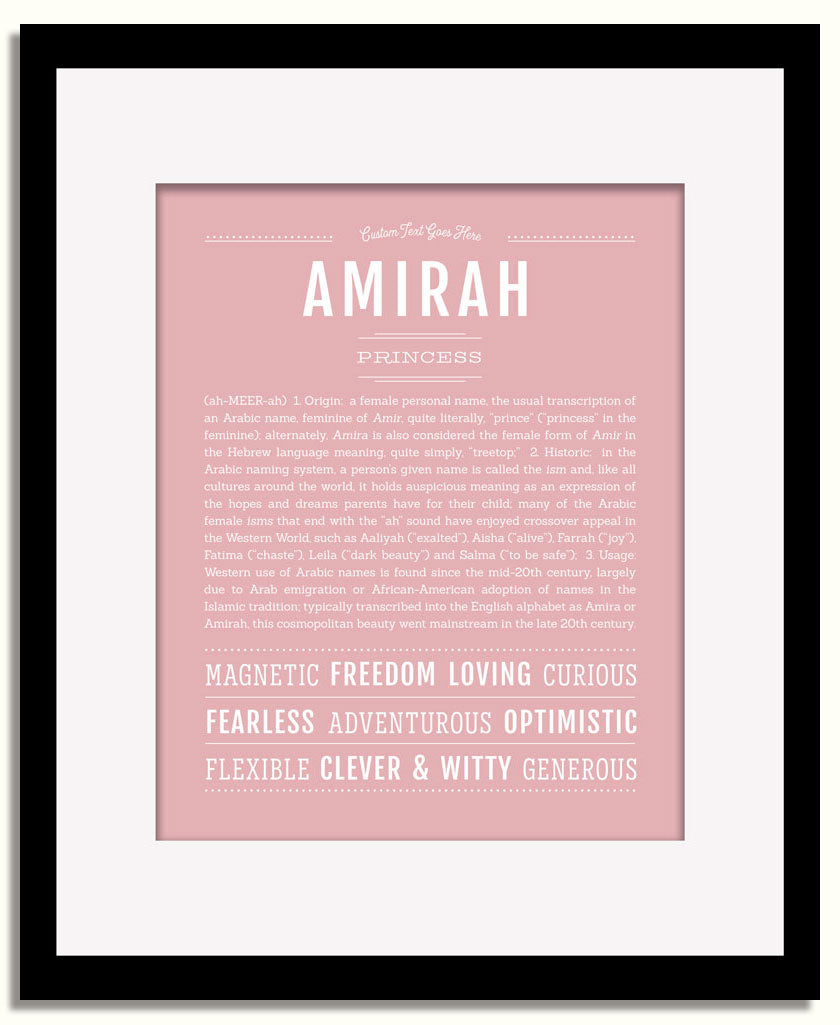 Frame Options | Dusty Rose | Black Frame, Matted