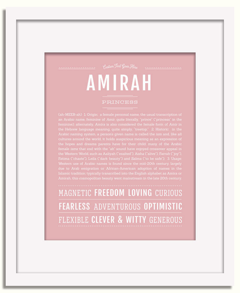 Frame Options | Dusty Rose | White Frame, Matted