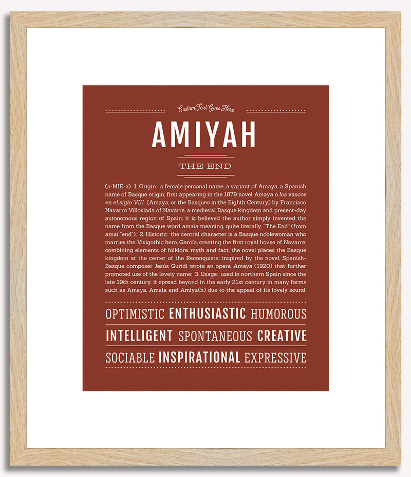 Amiyah | Name Art Print