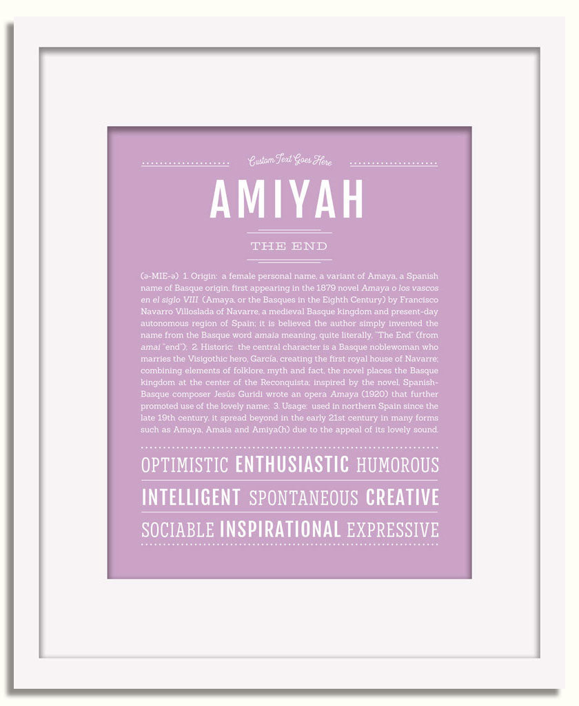 Frame Options | Lilac | White Frame, Matted