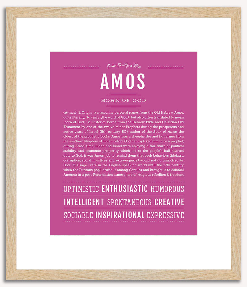 Amos | Name Art Print