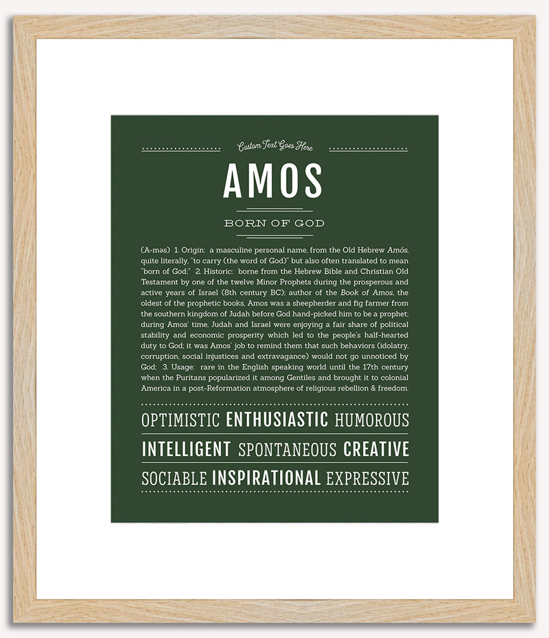 Amos | Name Art Print