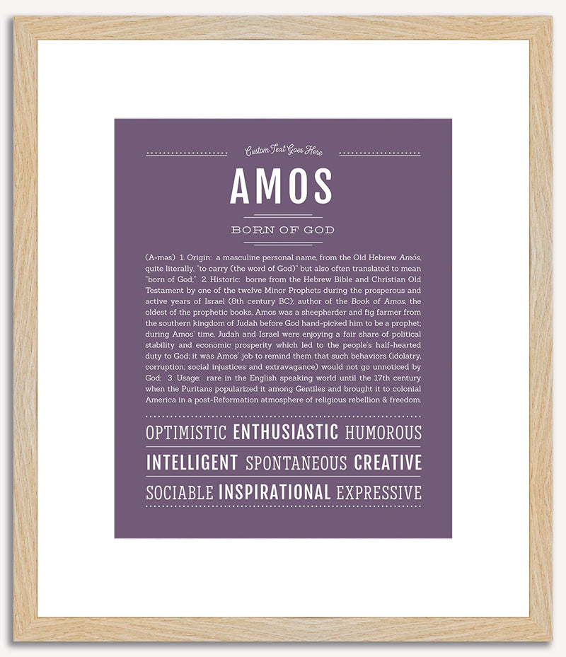 Amos | Name Art Print