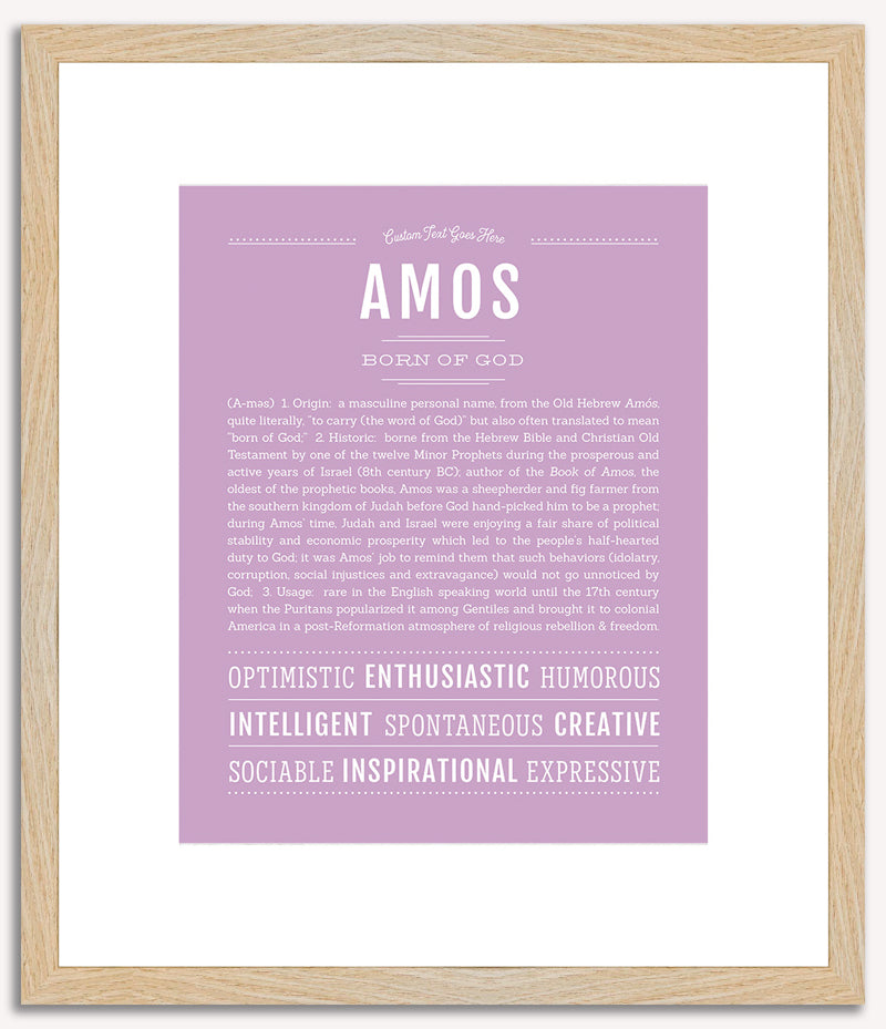 Amos | Name Art Print