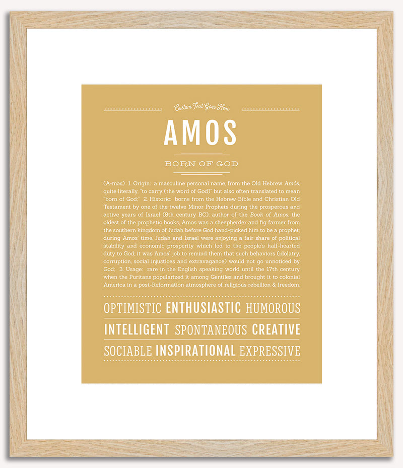 Amos | Name Art Print