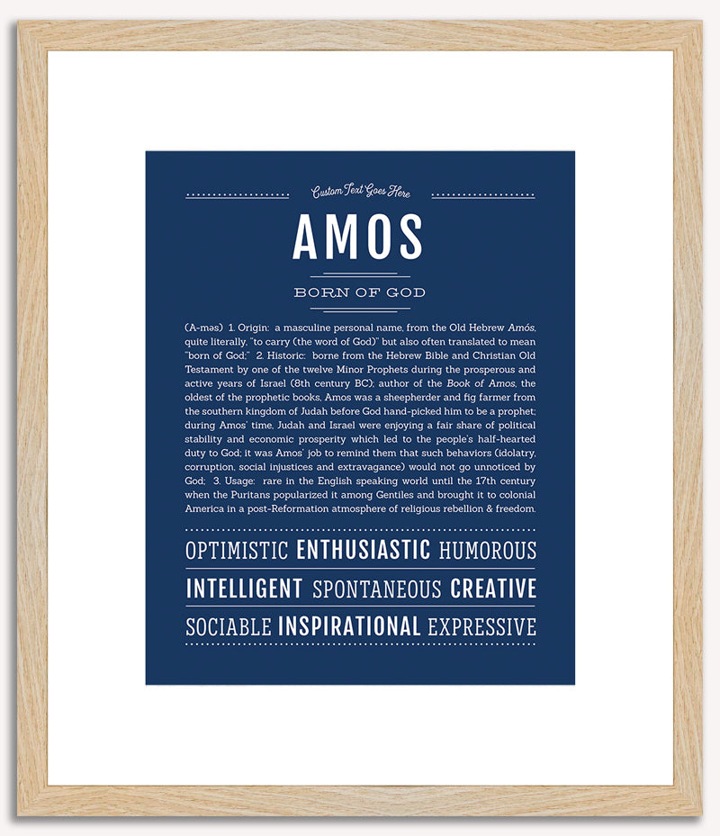 Amos | Name Art Print