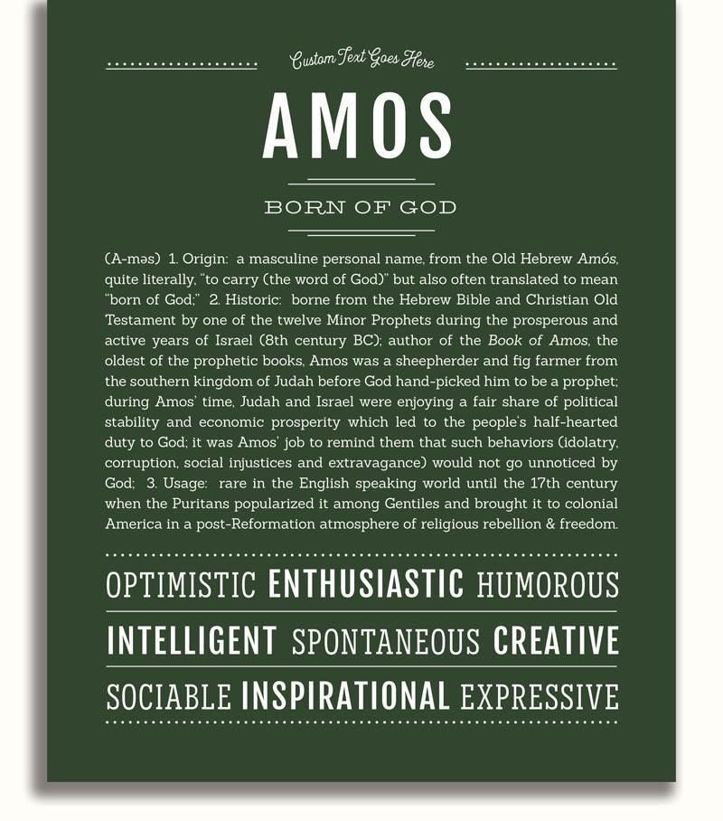Amos | Name Art Print – Name Stories