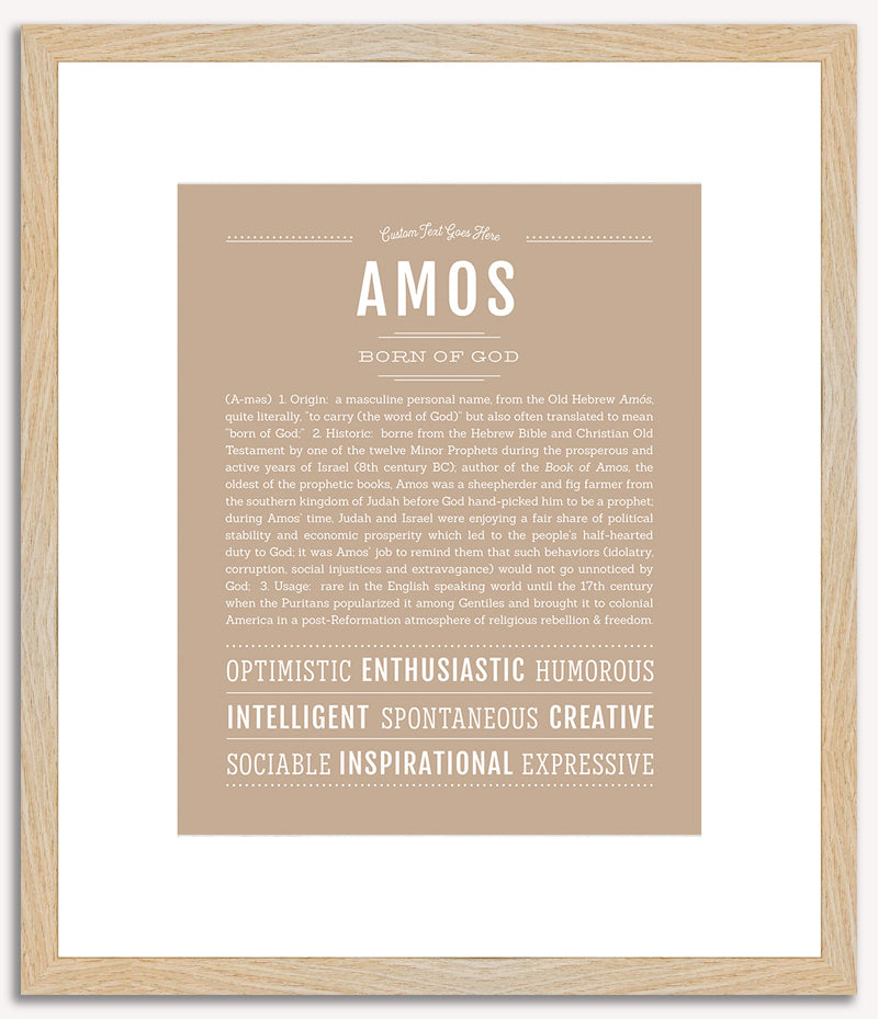 Amos | Name Art Print