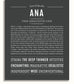 Ana | Name Art Print – Name Stories