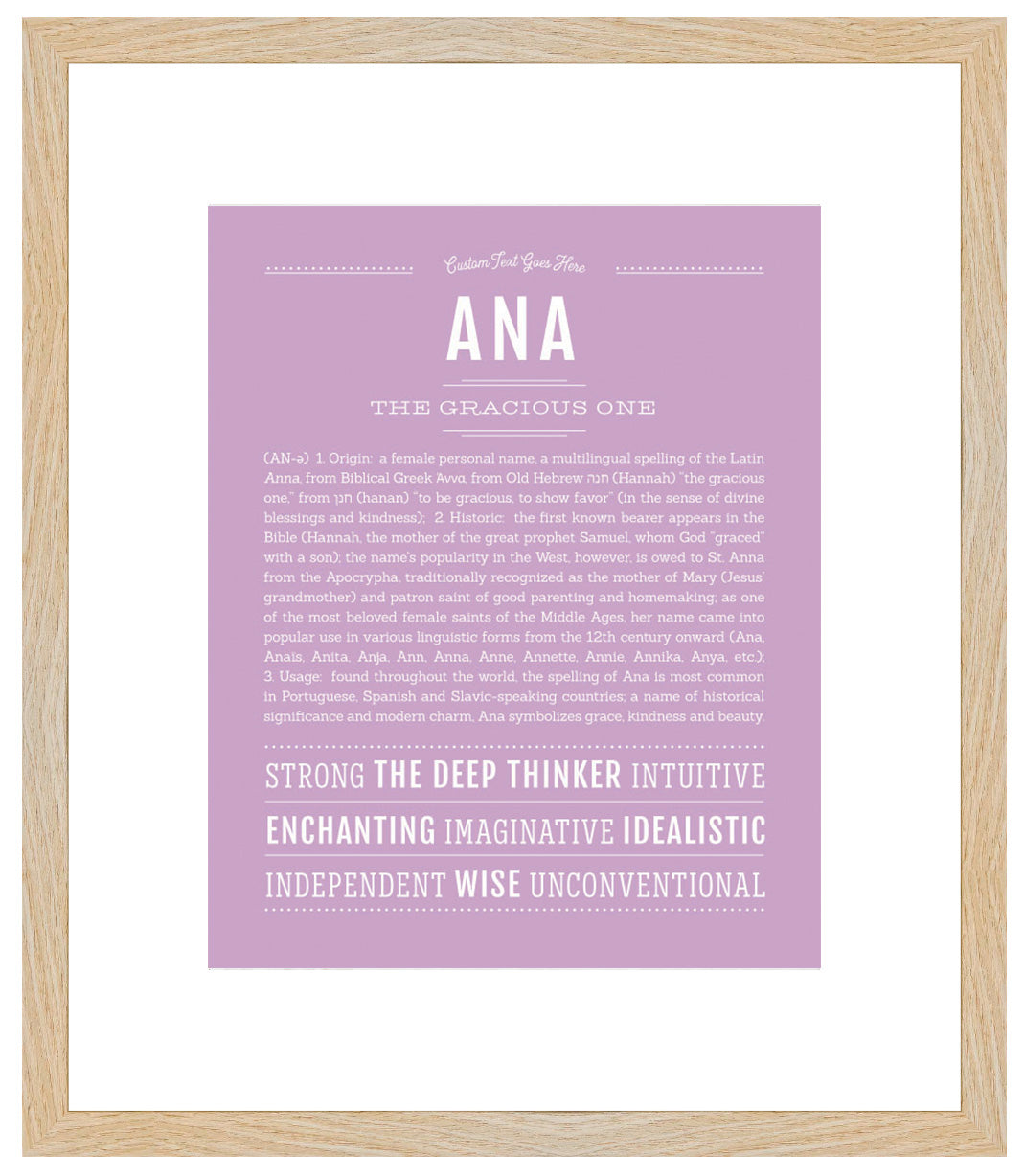 Frame Options | Lilac | Maple Frame, Matted