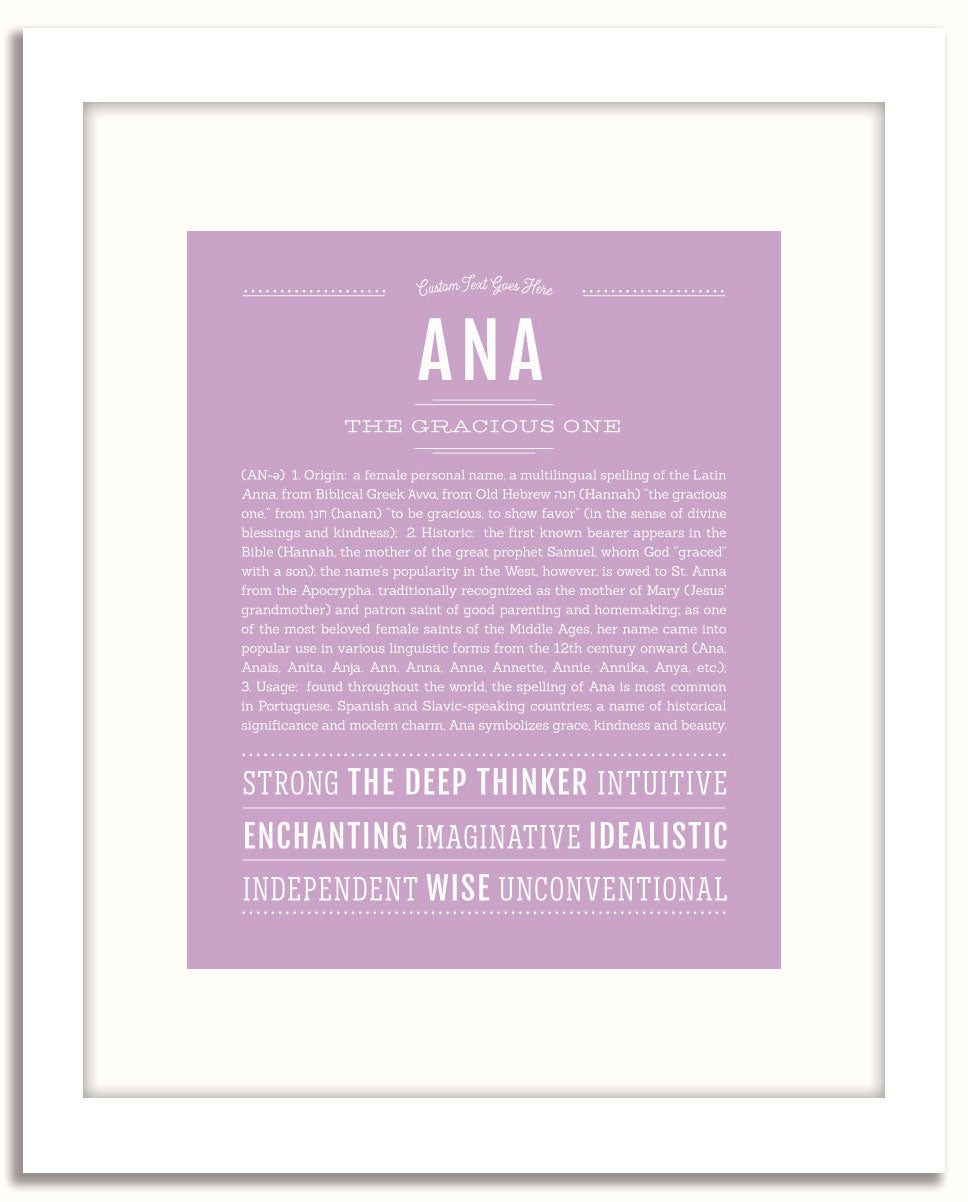 Frame Options | Lilac | White Frame, Matted