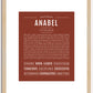 Anabel | Name Art Print