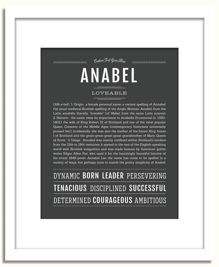 Anabel | Name Art Print – Name Stories