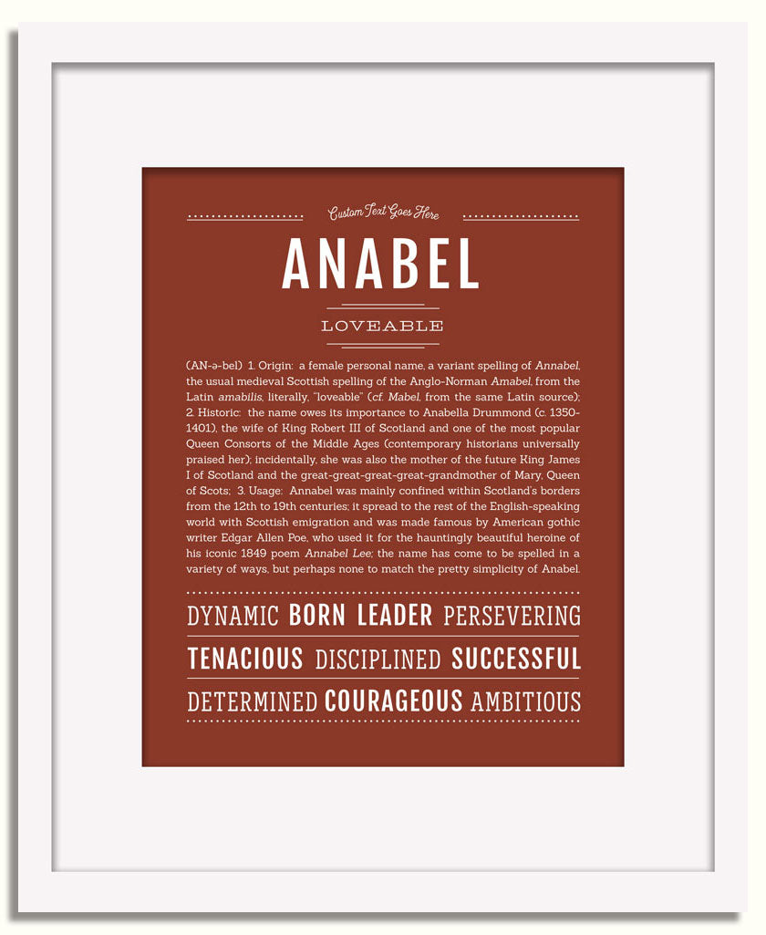 Anabel | Name Art Print – Name Stories