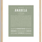 Anabela | Name Art Print